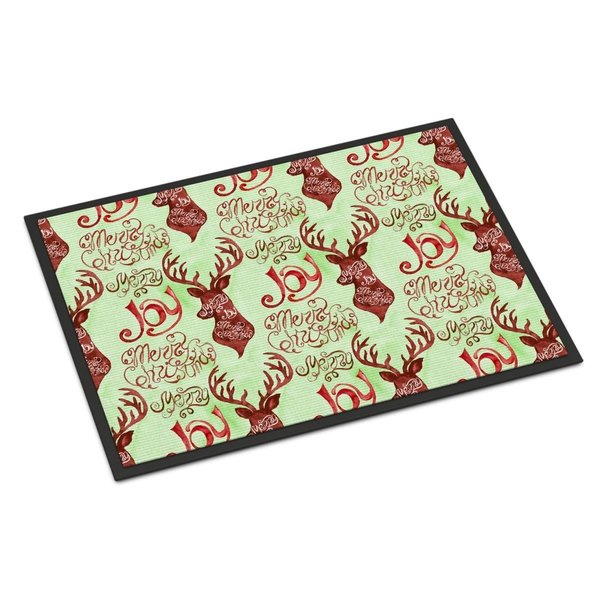 Micasa Merry Christmas Joy Reindeer Indoor or Outdoor Mat24 x 36 in. MI228481